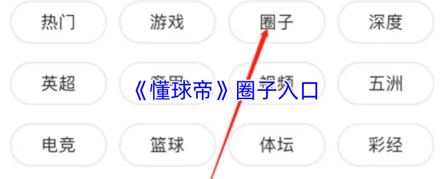 《懂球帝》圈子通道