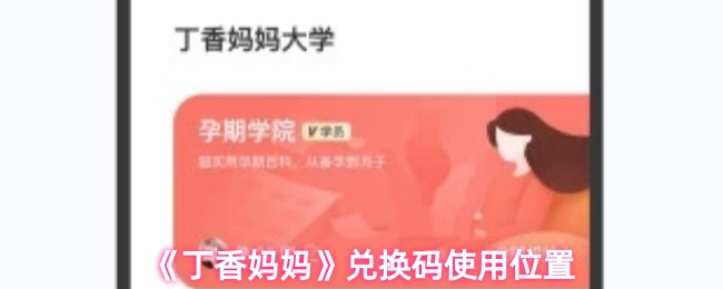 《丁香妈妈》兑换码使用指南与位置解析